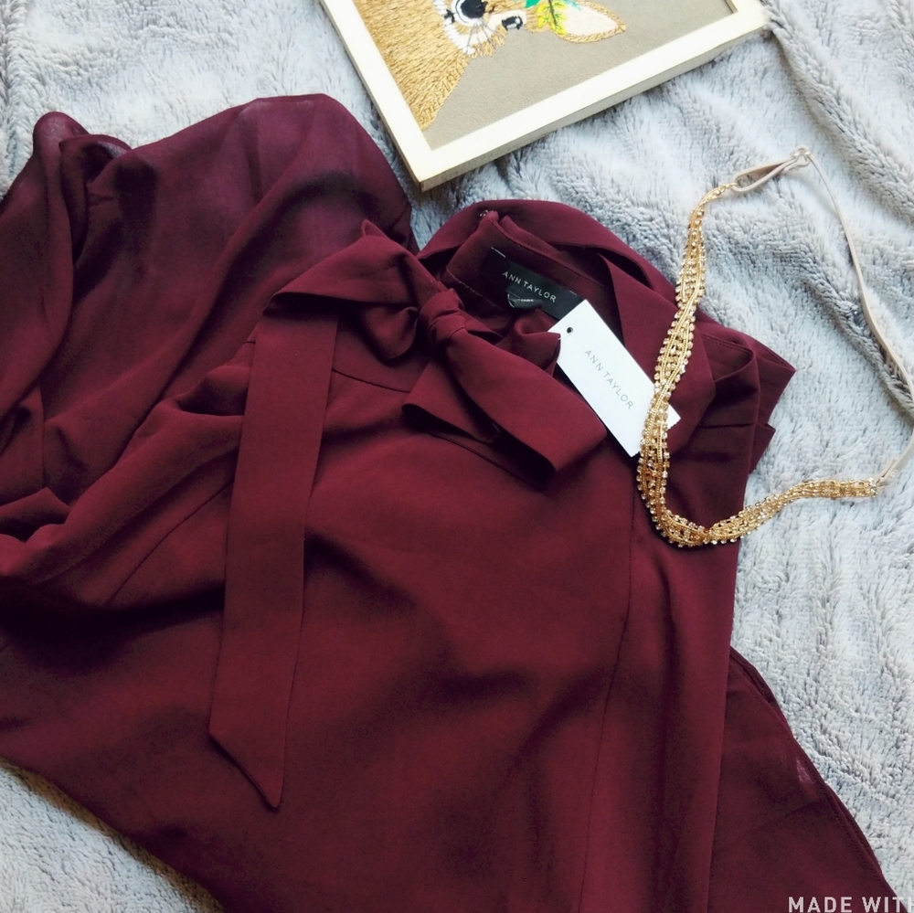 Ann Taylor tie waist chiffon circle skirt | NWT